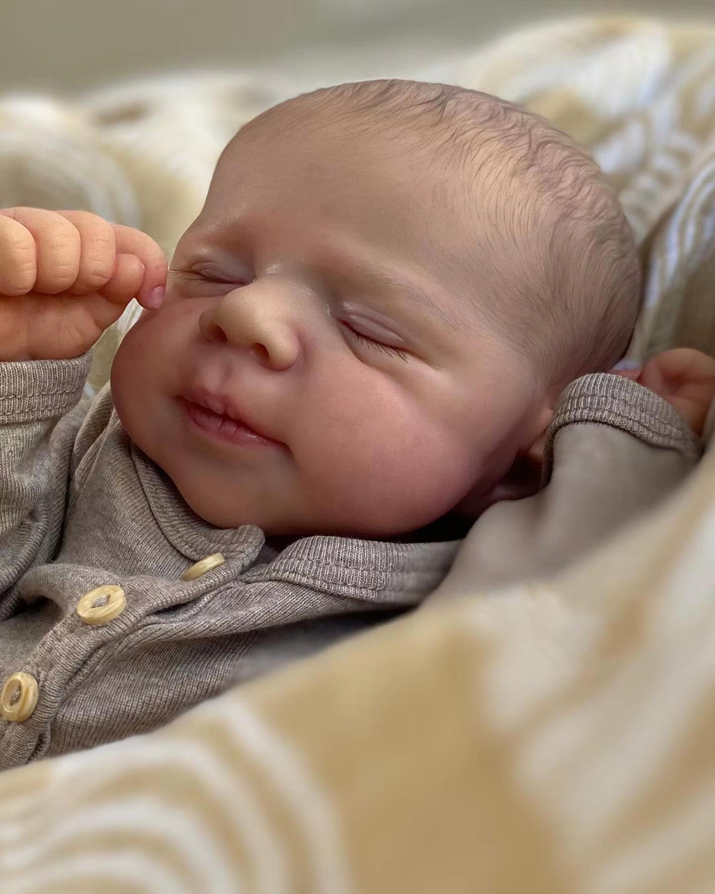19inch Pascale Newborn Full Body Baby Reborn Doll with 3D Skin Multiple Layers Painting with Visible Veins Soft Touch Doll