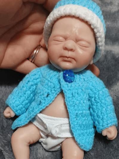 7" Micro Preemie Full Body Silicone Wronged bady Doll "Lucas" and "Lila"Lifelike Mini Reborn Doll Surprice Children Anti-Stress