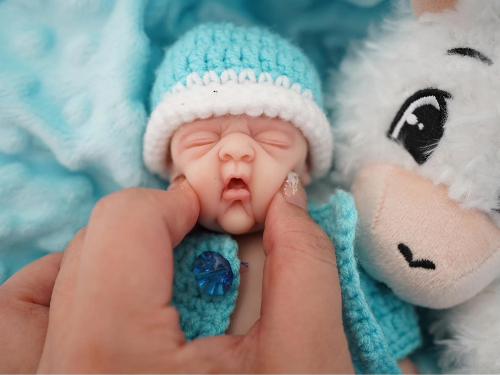 7" Micro Preemie Full Body Silicone Wronged bady Doll "Lucas" and "Lila"Lifelike Mini Reborn Doll Surprice Children Anti-Stress