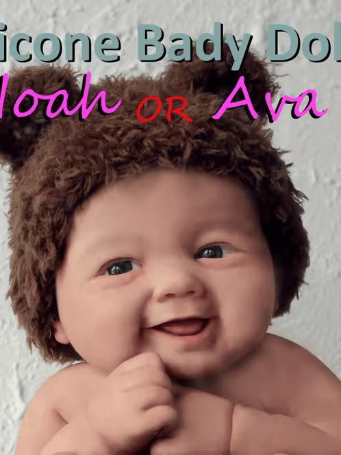7" Boy Micro Preemie Full Body Silicone Smile Baby Doll "Noah" Lifelike Mini Reborn Doll Surprice Children Anti-Stress