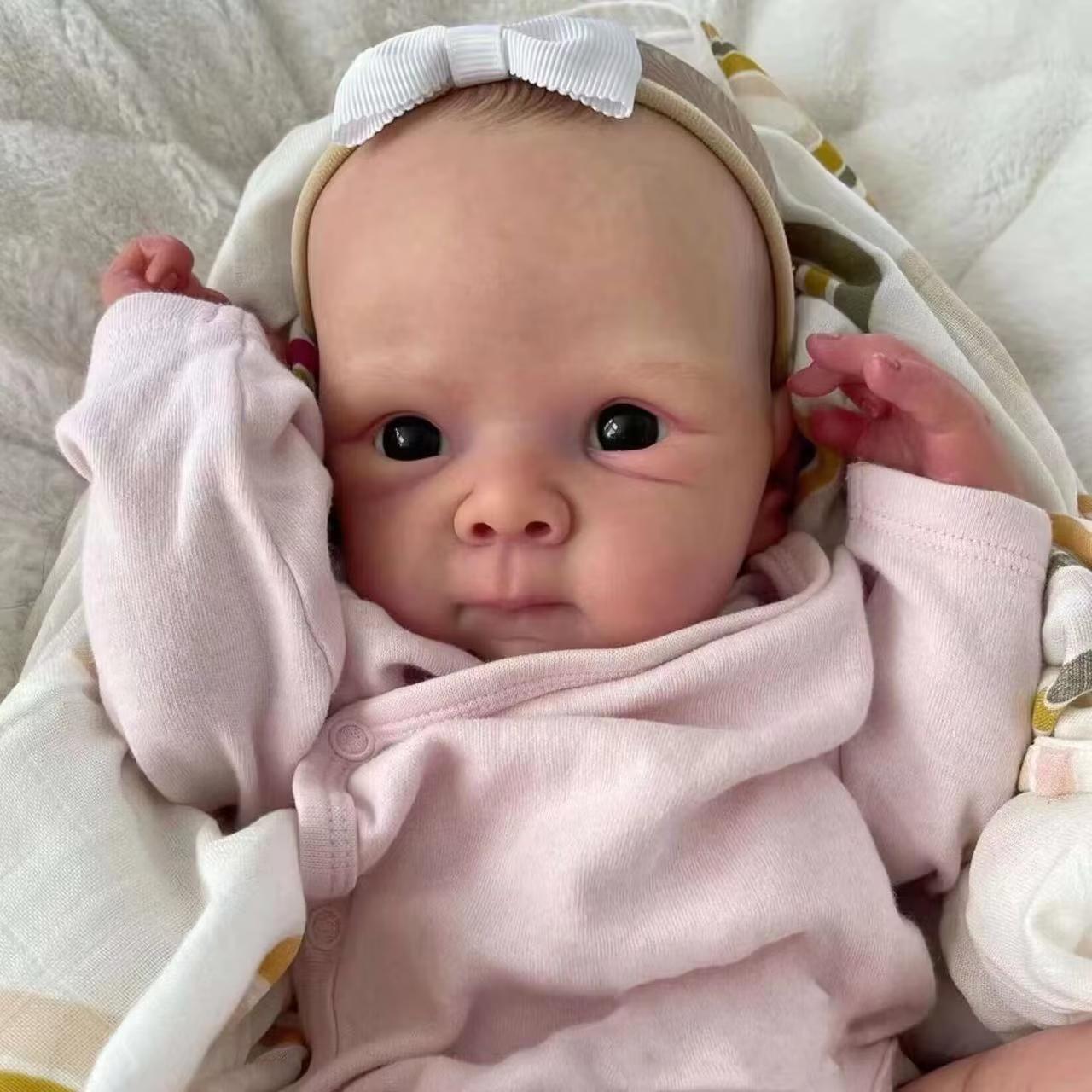 19-Inch Bettie Newborn Baby Doll – Full Body Soft Vinyl Reborn with 3D Skin Tone and Multi-Layer Hand Painting