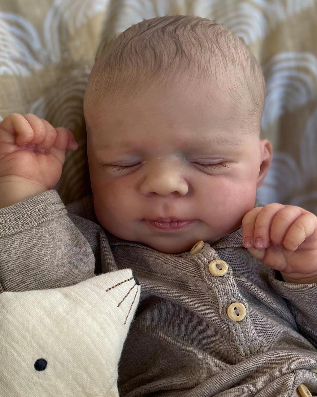 19inch Pascale Newborn Full Body Baby Reborn Doll with 3D Skin Multiple Layers Painting with Visible Veins Soft Touch Doll