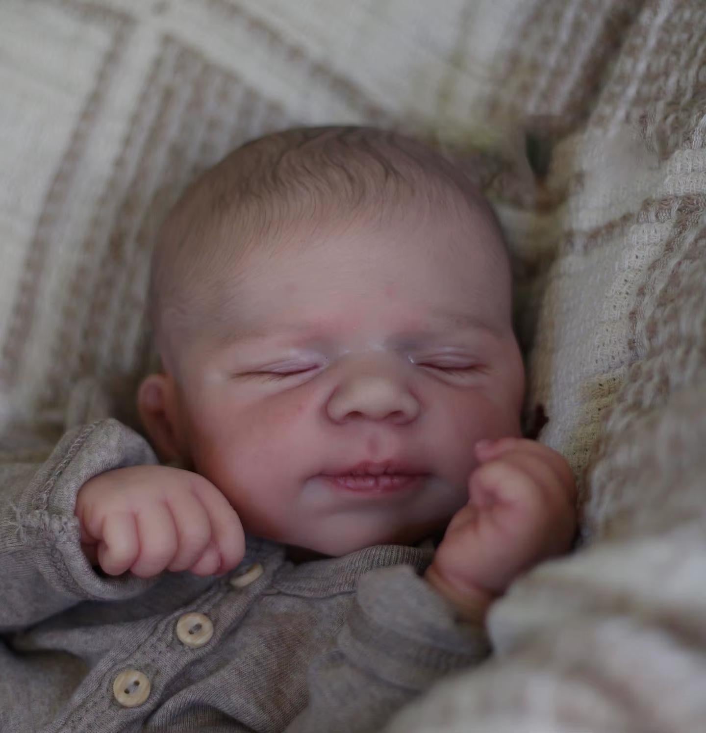 19inch Pascale Newborn Full Body Baby Reborn Doll with 3D Skin Multiple Layers Painting with Visible Veins Soft Touch Doll
