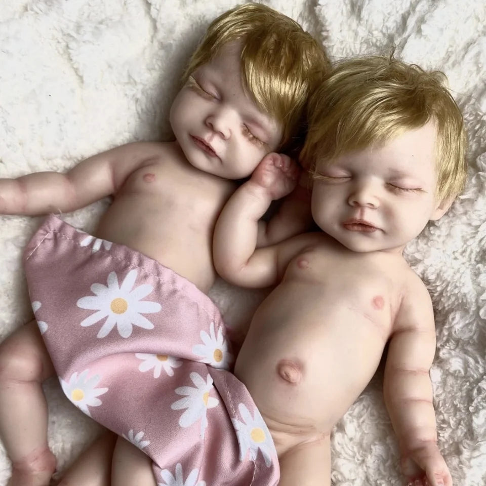 10-Inch Solid Silicone Reborn Baby Girl – Rooted Hair, Washable, Soft-Touch, Flexible Handmade Newborn Doll