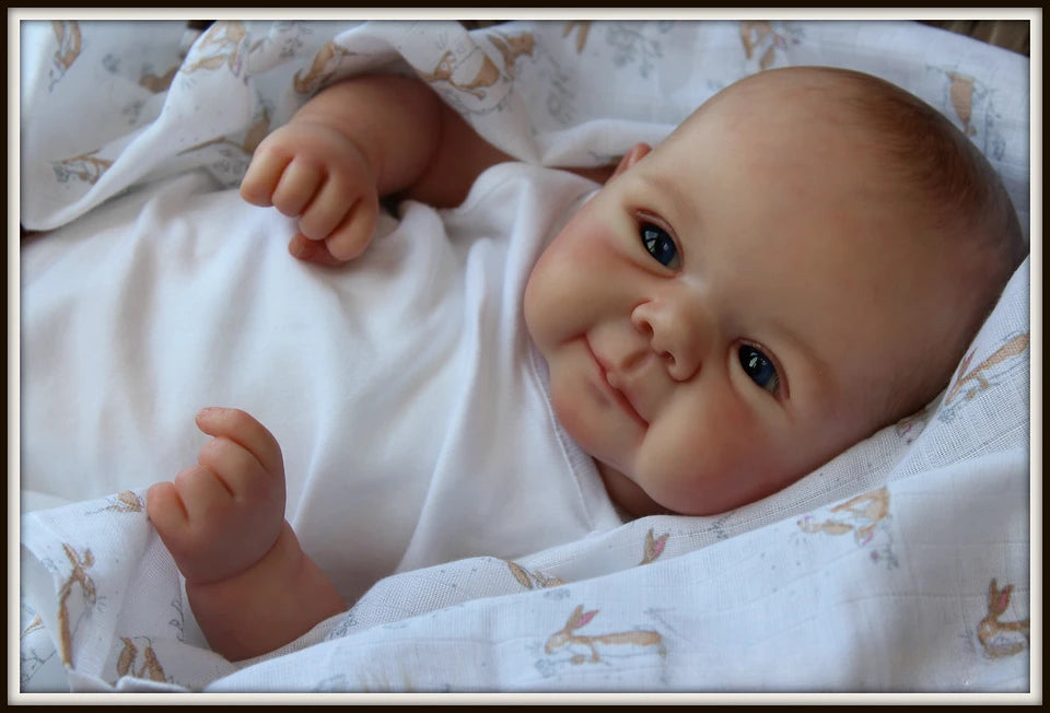49CM Reborn Baby Doll – Juliette Lifelike Newborn with 3D Skin, Hand-Painted Hair, Real Touch
