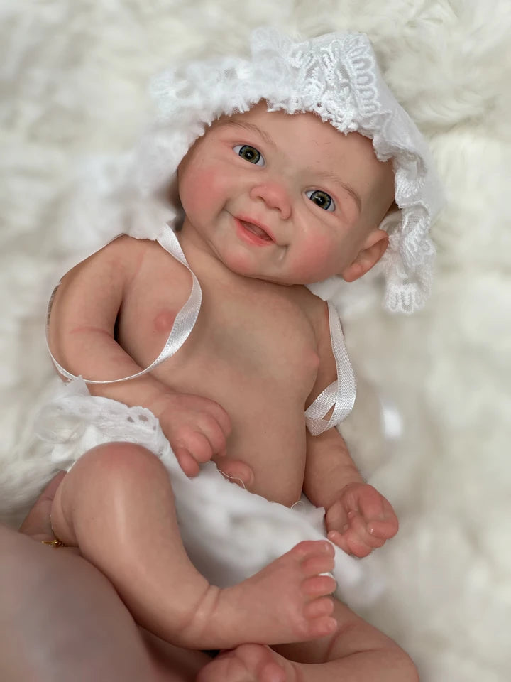 13-Inch Full Body Silicone Newborn Reborn Doll – Vivienne & Elijha All-Silicone Baby (Painted or Unpainted)