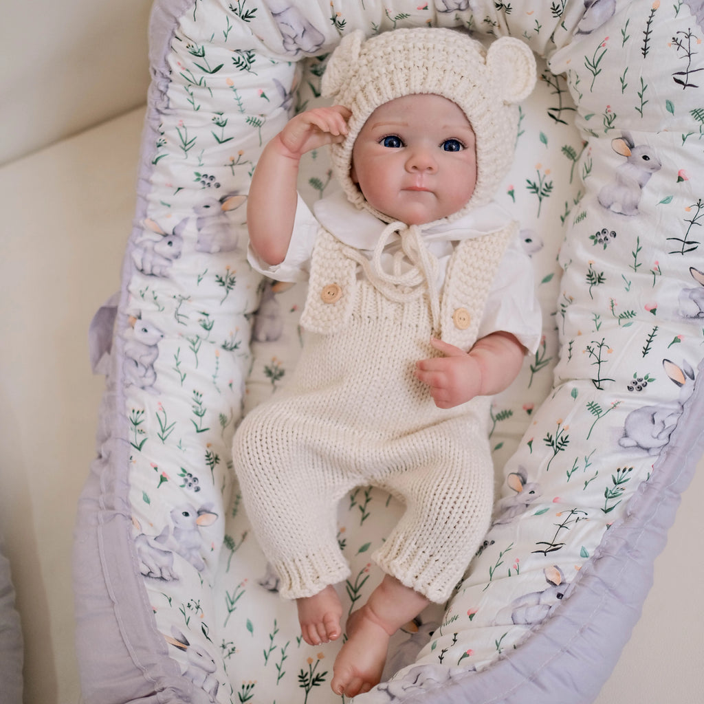 19 Inch Reborn Baby Doll – Full Vinyl Body Bettie Girl, Lifelike Newborn with Hand-Painted Hair