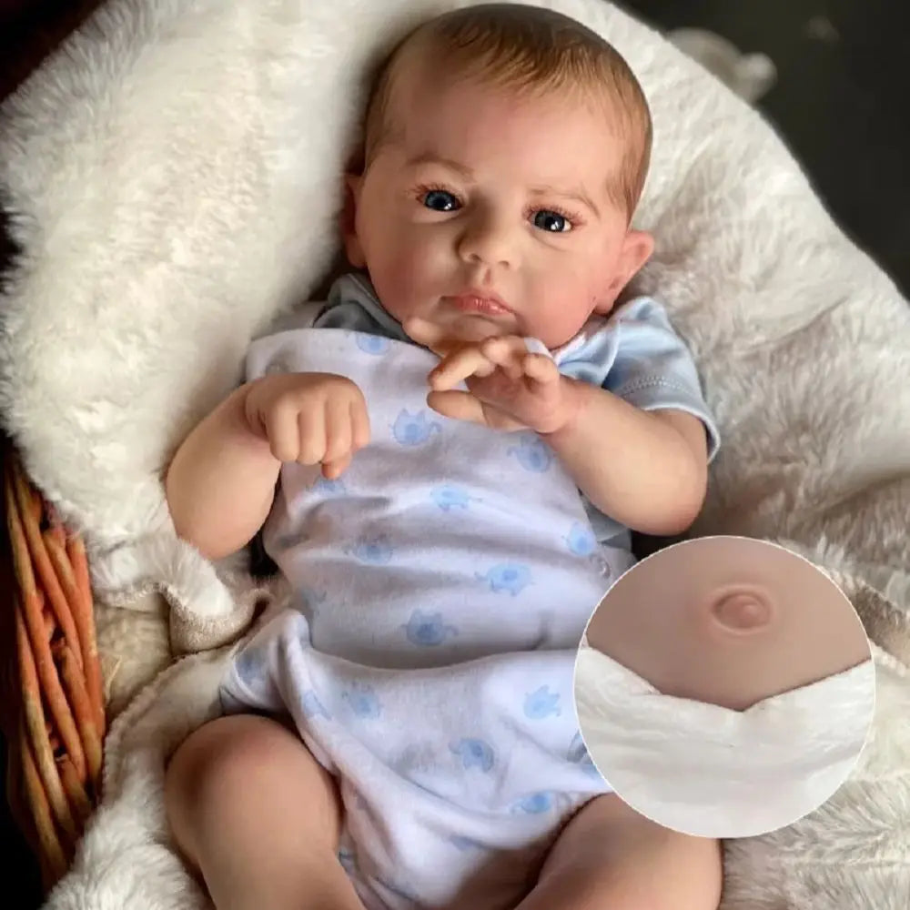 18–20 Inch Reborn Baby Doll – Cameron Bebe Boy or Girl, Lifelike Newborn with Painted Hair & 3D Skin