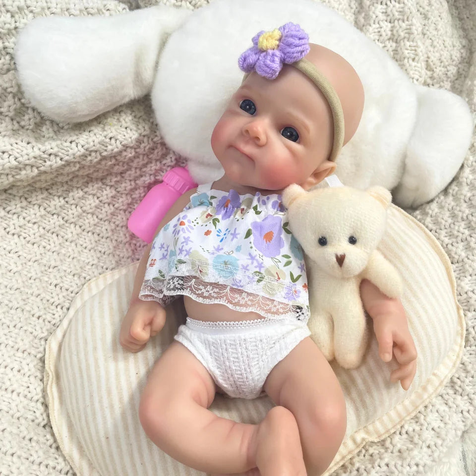 13-Inch Bettie Full Solid Silicone Reborn Baby Girl Doll – Washable, Adorable, Perfect Birthday & Christmas Gift