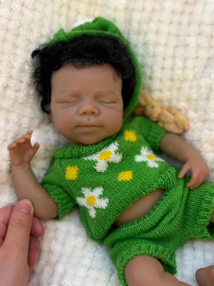 13" Pascale Bebe Girl Reborn Doll – Open-Mouth Silicone Newborn with Hand-Painted Details, Realistic Baby Toy