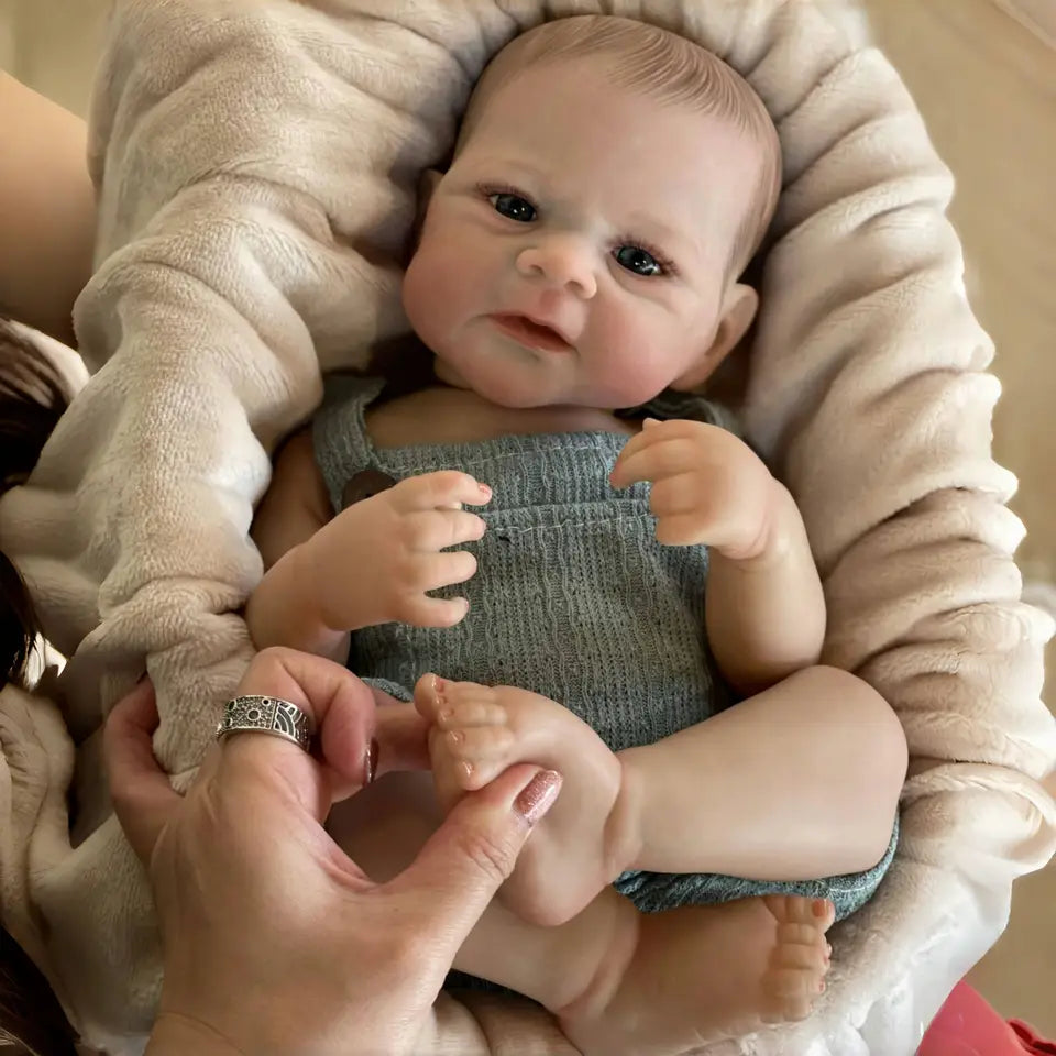 19 Inch Elijah Reborn Baby Boy Doll – Full Body Soft Silicone Vinyl, Washable Realistic Doll Gift