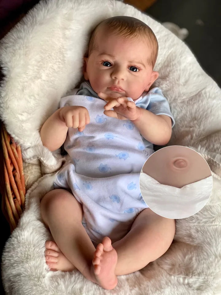 18–20 Inch Reborn Baby Doll – Cameron Bebe Boy or Girl, Lifelike Newborn with Painted Hair & 3D Skin