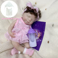 13" Pascale Bebe Girl Reborn Doll – Open-Mouth Silicone Newborn with Hand-Painted Details, Realistic Baby Toy