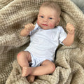 17 Inch Reborn Baby Doll – Elijah Newborn Handmade Doll with Painted Hair & 3D Skin Tone