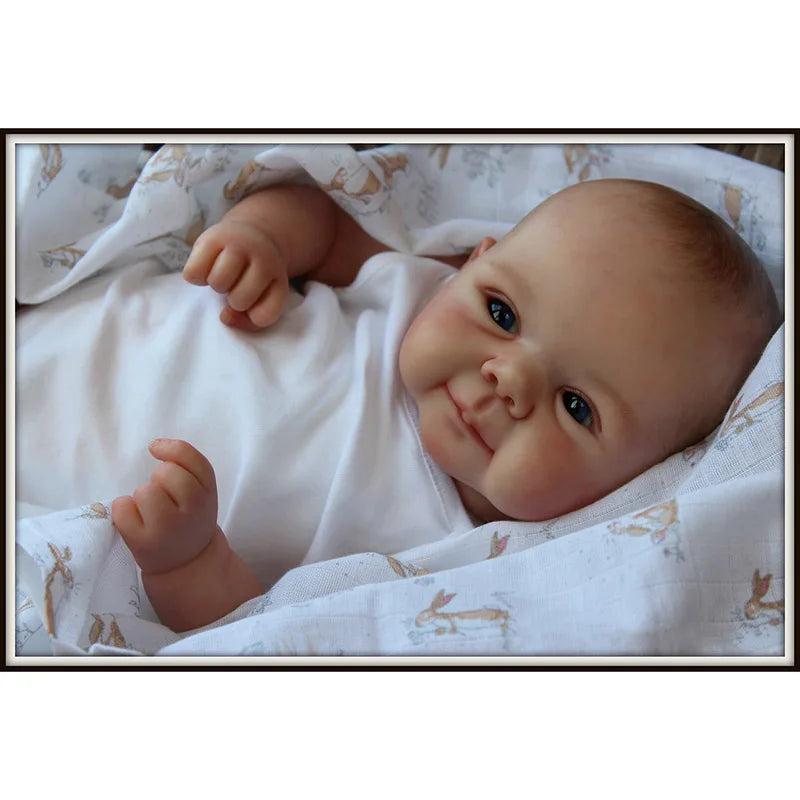 49CM Reborn Baby Doll – Juliette Lifelike Newborn with 3D Skin, Hand-Painted Hair, Real Touch