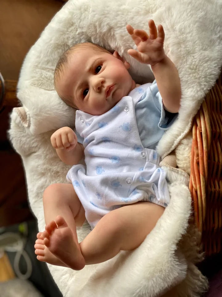 18–20 Inch Reborn Baby Doll – Cameron Bebe Boy or Girl, Lifelike Newborn with Painted Hair & 3D Skin