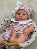 13-Inch Silicone Reborn Baby Girl – Open Mouth, Waterproof, Lifelike Painted