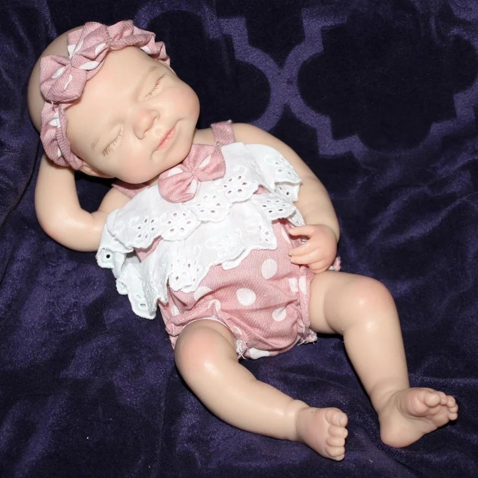 13-Inch Open Mouth Reborn Doll – Pascale Soft Full-Body Silicone Newborn Baby Girl, Hand-Painted