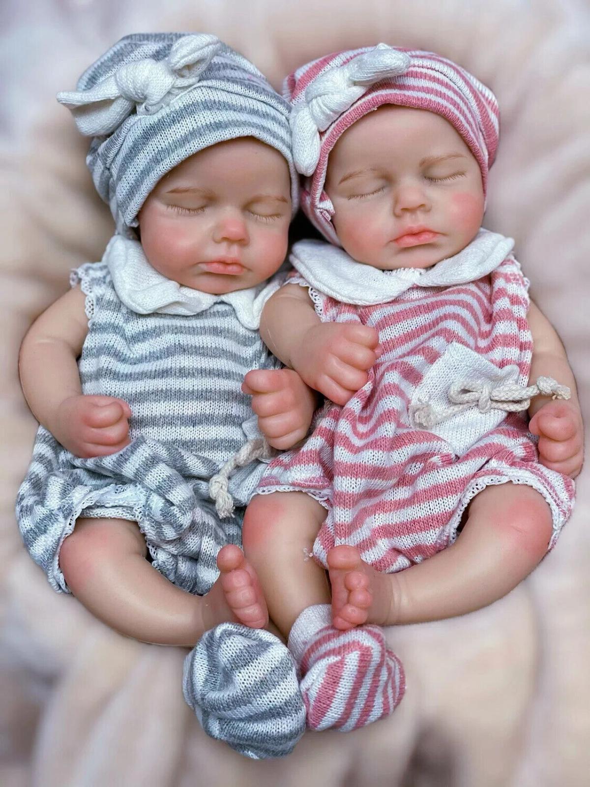 33cm Loulou Full Body Silicone Reborn Baby, Open Mouth, Soft Touch Doll
