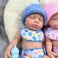 13-Inch Full Silicone Reborn Baby Doll – LouLou Twins Boy or Girl with Original Limbs, Mini Silicone Doll, Perfect Christmas Gift SD Quality