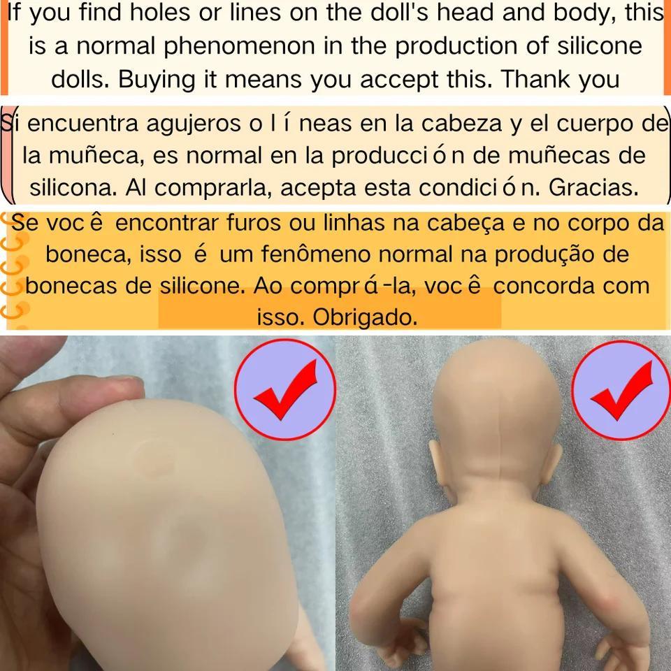 13-Inch Full Silicone Reborn Baby Doll – LouLou Twins Boy or Girl with Original Limbs, Mini Silicone Doll, Perfect Christmas Gift SD Quality