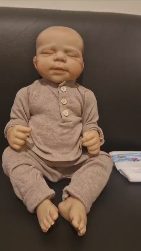19inch Pascale Newborn Full Body Baby Reborn Doll with 3D Skin Multiple Layers Painting with Visible Veins Soft Touch Doll