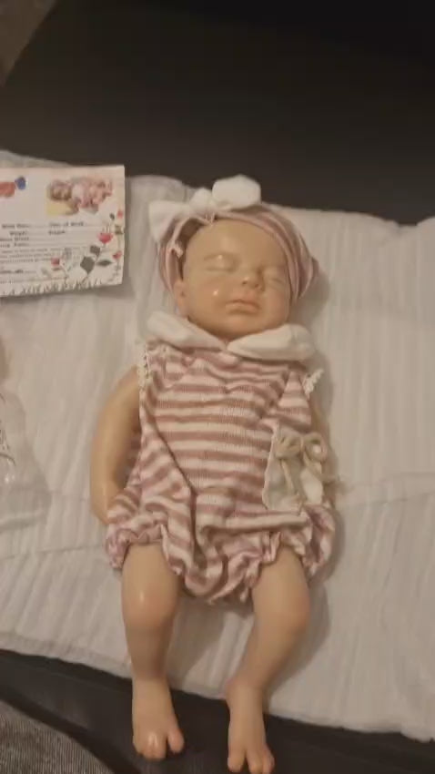 33cm Loulou Full Body Silicone Reborn Baby, Open Mouth, Soft Touch Doll