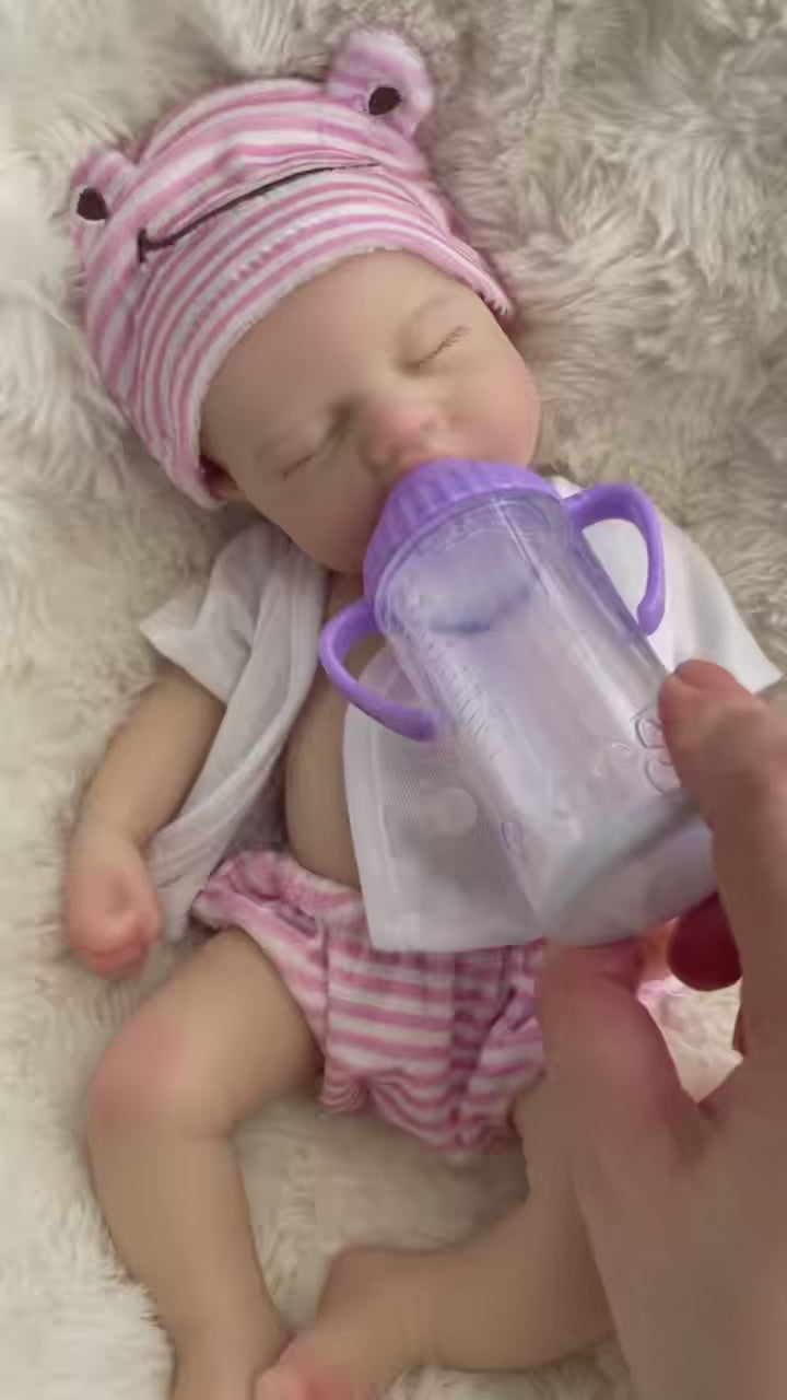 Loulou Open-Mouth Reborn Doll Baby - Full Body Soft Silicone Bebe Doll (Boy or Girl Options)